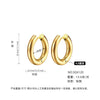 Wholesale Women's Titanium Steel Geometric Plain Ring Earrings With Electroplating Design