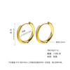 Wholesale Women's Titanium Steel Geometric Plain Ring Earrings With Electroplating Design