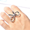 Wholesale Women's Titanium Steel Geometric Plain Ring With Electroplating