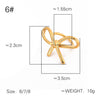 Wholesale Women's Titanium Steel Geometric Plain Ring With Electroplating