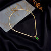 Wholesale Women's Titanium Steel Geometric Rectangular Pendant Clavicle Necklace With Electroplating