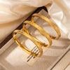 Wholesale Women's Titanium Steel Geometric Retro Light Luxury Electroplated Bracelet