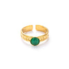 Wholesale Women's Titanium Steel Geometric Ring With Electroplating Design