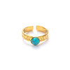 Wholesale Women's Titanium Steel Geometric Ring With Electroplating Design