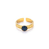 Wholesale Women's Titanium Steel Geometric Ring With Electroplating Design