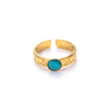 Wholesale Women's Titanium Steel Geometric Ring With Electroplating Design