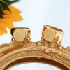 Wholesale Women's Titanium Steel Geometric Ring With Electroplating Treatment