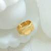 Wholesale Women's 316L Stainless Steel Geometric Ring With 18K Gold Plated Electroplating