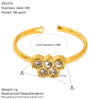 Wholesale Women's Titanium Steel Geometric Ring With Zirconia Inlay And Flower Rhombus Patterns