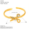 Wholesale Women's Titanium Steel Geometric Ring With Zirconia Inlay And Flower Rhombus Patterns