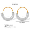 Wholesale Women's 316L Stainless Steel Geometric Round Semicircular Electroplated 18K Gold Plated Ear Jewelry