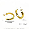 Wholesale Women's Titanium Steel Geometric Round Simple Earrings With Electroplating