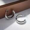 Wholesale Women's Titanium Steel Geometric Round Simple Earrings With Electroplating