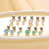 Wholesale Women's Titanium Steel Geometric Small Fresh Zircon Earrings