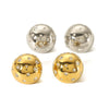 Wholesale Women's Titanium Steel Geometric Spherical Earrings With Diamond Embedded 18K Vacuum Plated In Furnace