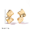 Wholesale Women's Titanium Steel Geometric Spiral Electroplated Elegant Allmatch Earrings