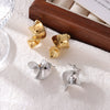 Wholesale Women's Titanium Steel Geometric Spiral Electroplated Elegant Allmatch Earrings