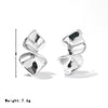 Wholesale Women's Titanium Steel Geometric Spiral Electroplated Elegant Allmatch Earrings