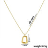 Wholesale Women's Titanium Steel Geometric Square Light Luxury Simple Necklace With Electroplating Design