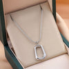 Wholesale Women's Titanium Steel Geometric Square Light Luxury Simple Necklace With Electroplating Design