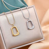 Wholesale Women's Titanium Steel Geometric Square Light Luxury Simple Necklace With Electroplating Design