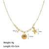 Wholesale Women's Titanium Steel Geometric Starfish Shell Ochain Pendant Necklace In Light Luxury Style
