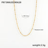 Wholesale Women's 316L Stainless Steel Geometric Style Double Layer Stacked Necklace With Tiger Eye Pendant And Goldplated Treatment