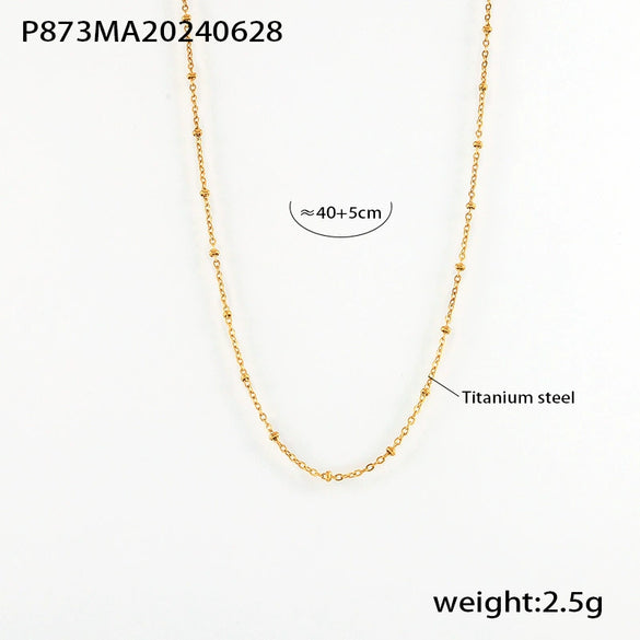 Wholesale Women's 316L Stainless Steel Geometric Style Double Layer Stacked Necklace With Tiger Eye Pendant And Goldplated Treatment