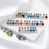 Wholesale Women's Titanium Steel Geometric Style Ear Nails Set With Diamonds