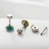 Wholesale Women's Titanium Steel Geometric Style Ear Nails Set With Diamonds