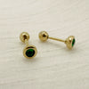 Wholesale Women's Titanium Steel Geometric Style Electroplated Mini Zircon Earrings Jewelry
