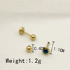 Wholesale Women's Titanium Steel Geometric Style Electroplated Mini Zircon Earrings Jewelry