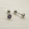 Wholesale Women's Titanium Steel Geometric Style Electroplated Mini Zircon Earrings Jewelry