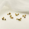 Wholesale Women's Titanium Steel Geometric Style Electroplated Mini Zircon Earrings Jewelry