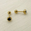 Wholesale Women's Titanium Steel Geometric Style Electroplated Mini Zircon Earrings Jewelry