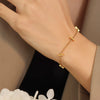 Wholesale Women's 316L Stainless Steel Geometric Style Electroplated Slim Bracelet