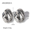 Wholesale Women's Titanium Steel Geometric Style Electroplated Throwing Earrings
