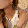 Wholesale Women's Titanium Steel Geometric Style Electroplated Throwing Earrings