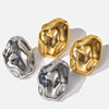Wholesale Women's Titanium Steel Geometric Style Electroplated Throwing Earrings