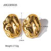 Wholesale Women's Titanium Steel Geometric Style Electroplated Throwing Earrings