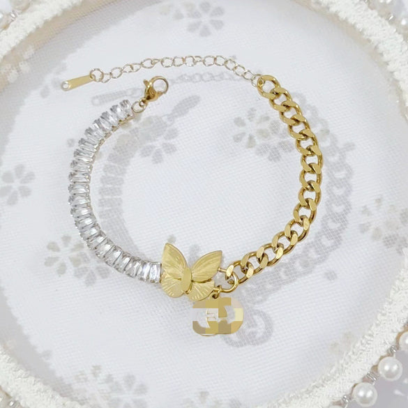 Wholesale Women's Titanium Steel Geometric Style Polished Color Retaining Bracelet