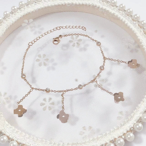 Wholesale Women's Titanium Steel Geometric Style Polished Color Retaining Bracelet