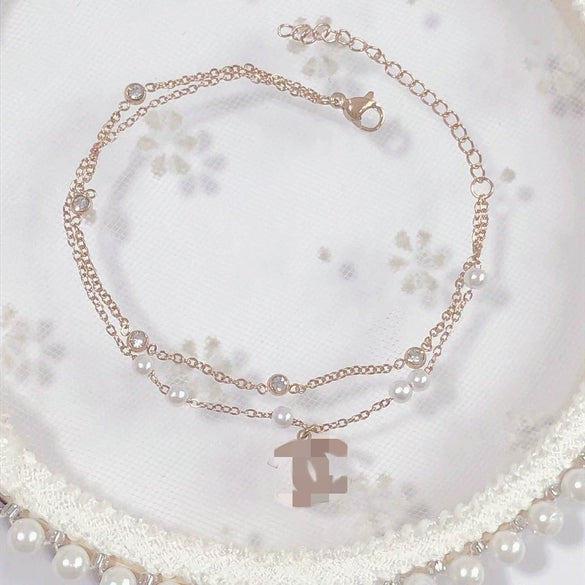 Wholesale Women's Titanium Steel Geometric Style Polished Color Retaining Bracelet