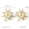 Wholesale Women's Titanium Steel Geometric Sun Flame Earrings Electroplated Fashion Jewelry