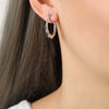Wholesale Women's 316L Stainless Steel Geometric Texture Retro Bamboo Earrings Gold Plated
