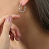 Wholesale Women's 316L Stainless Steel Geometric Texture Retro Bamboo Earrings Gold Plated