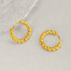 Wholesale Women's Titanium Steel Geometric Twist Hoop Earrings Electroplated