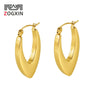 Wholesale Women's 316L Stainless Steel Geometric U Shaped 18K Gold Plated Earrings