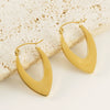 Wholesale Women's 316L Stainless Steel Geometric U Shaped 18K Gold Plated Earrings