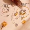 Wholesale Women's Titanium Steel Geometric Water Drop Collar Earrings